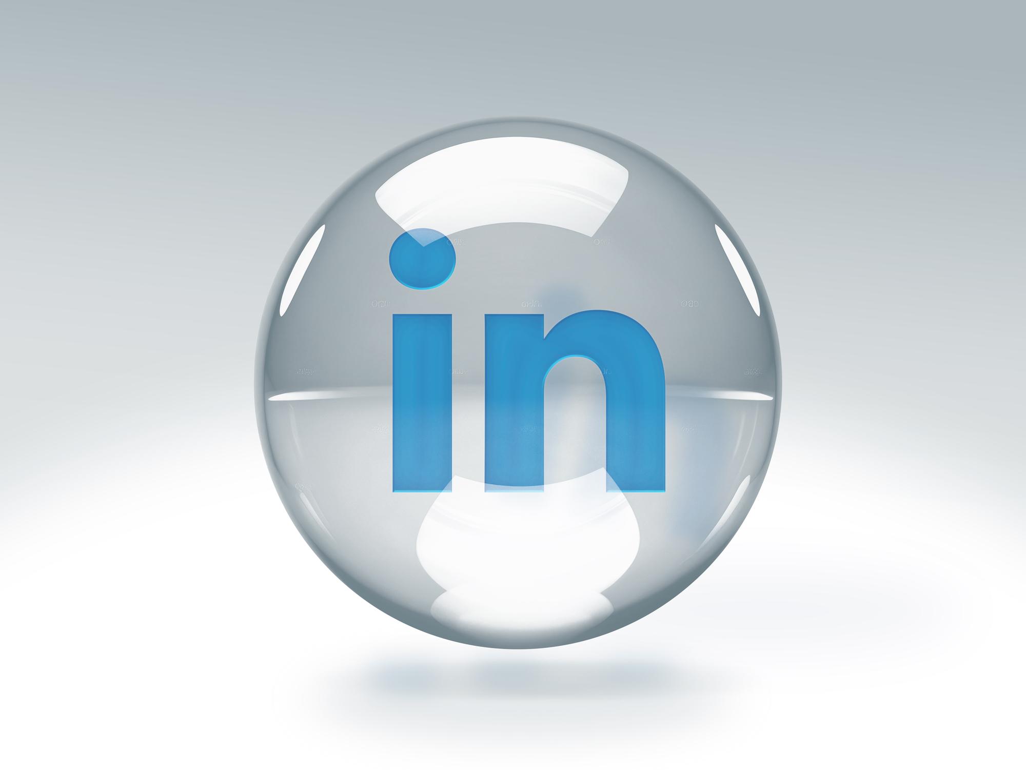 transparent glass bubble with linkedin logo inside it isolated transparent background 125540 4148